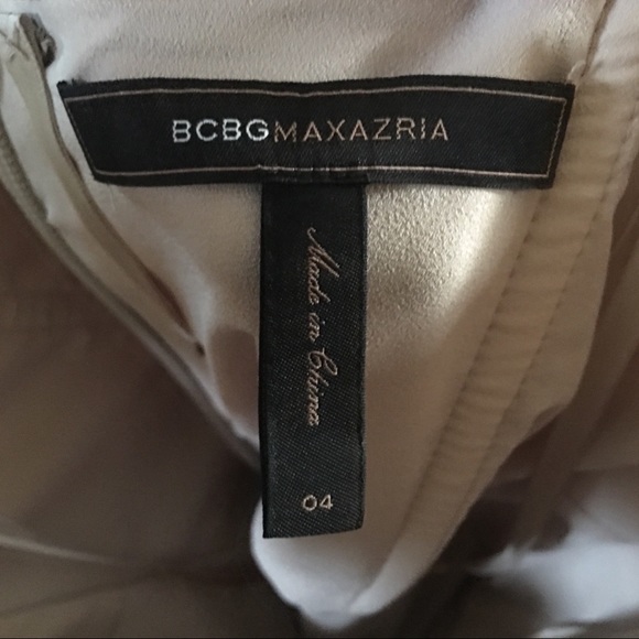 BCBG MAXAZRIA Gold Ruffle Formal Dress - Picture 5 of 6